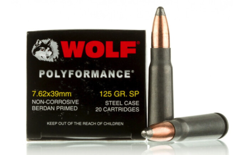 WOLF 7.62X39MM 125GR SP AMMO 20RDS