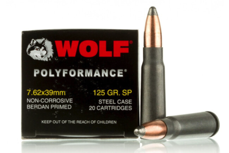 WOLF 7.62X39MM 125GR SP AMMO 20RDS