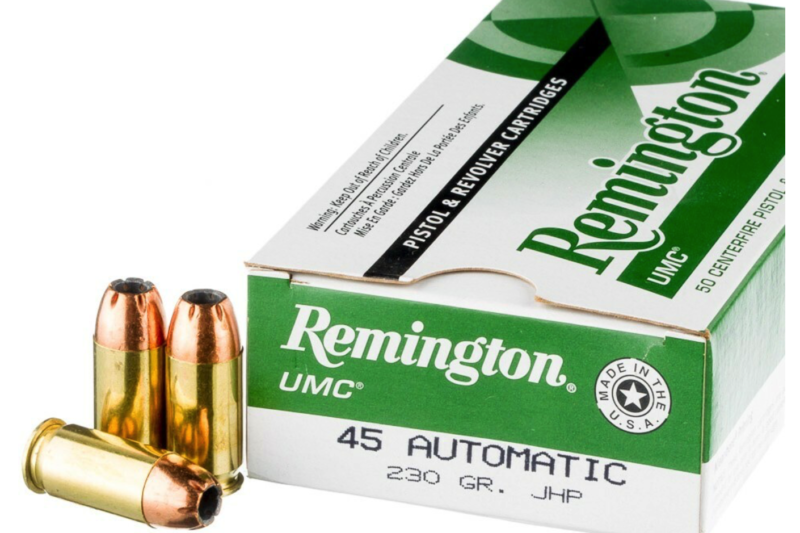 REMINGTON 45 AUTO 230GR JHP AMMO 100CT