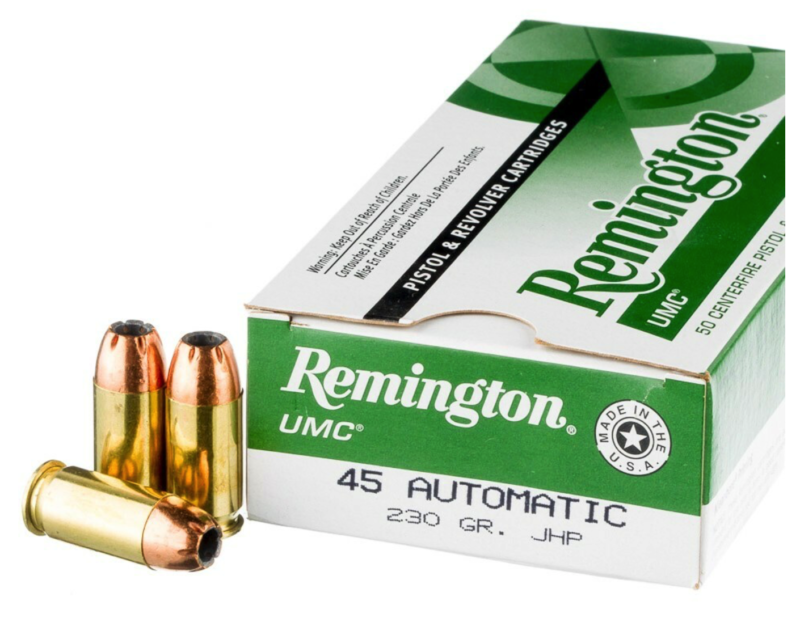 REMINGTON 45 AUTO 230GR JHP AMMO 100CT
