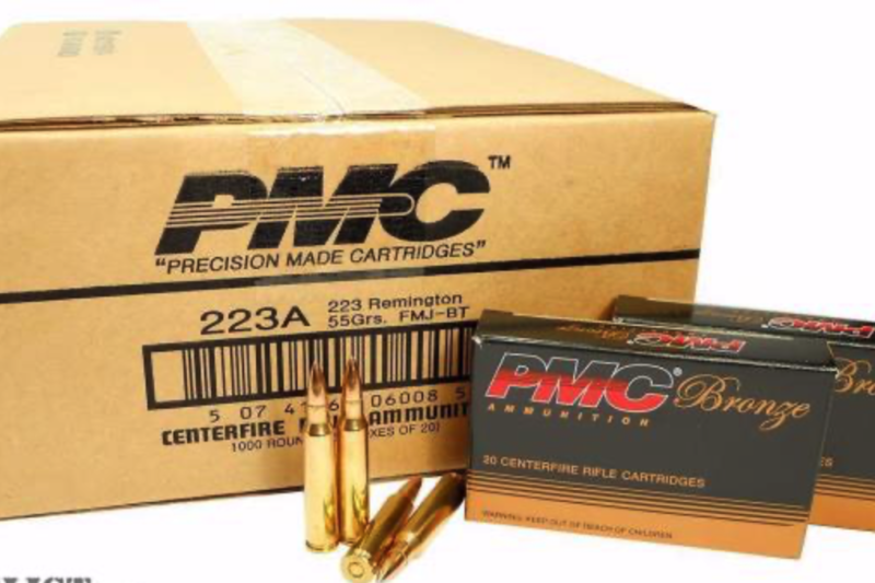 PMC 223 REM 55GR FMJ-BT AMMO 1000RDS