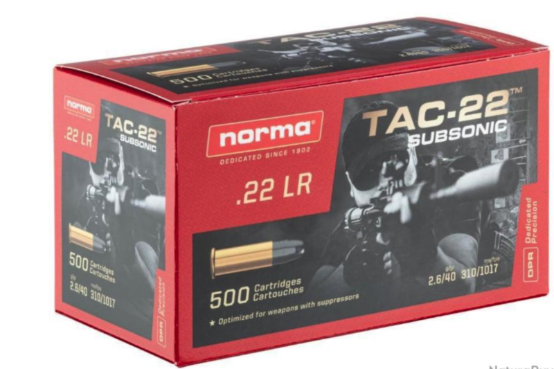 NORMA 22LR TAC SUBSONIC 500CT