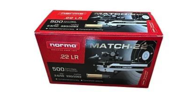 NORMA 22LR MATCH 40GR 500ct