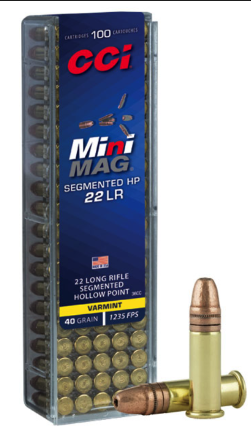 CCI MINI MAG 22LR VARMINT 40GR 100ct