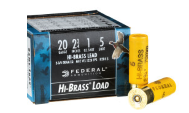 FED AMMO 20GA 2.75" 1OZ #5 CASE
