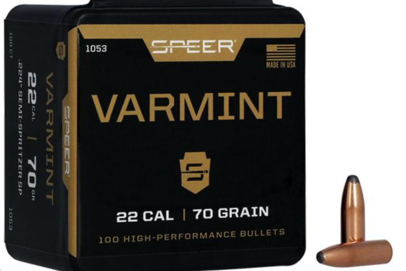 SPEER 22CAL (.224") 70GR SP BULLETS 100CT