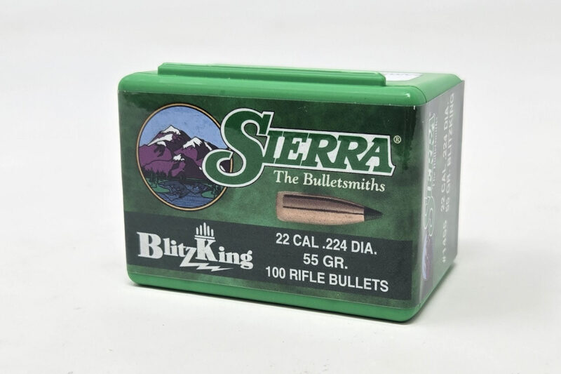 Sierra 22CAL (.224") 55GR BLITZKING BULLETS 100CT
