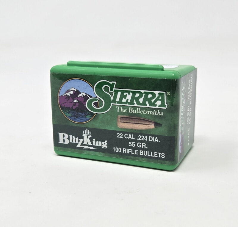 Sierra 22CAL (.224") 55GR BLITZKING BULLETS 100CT