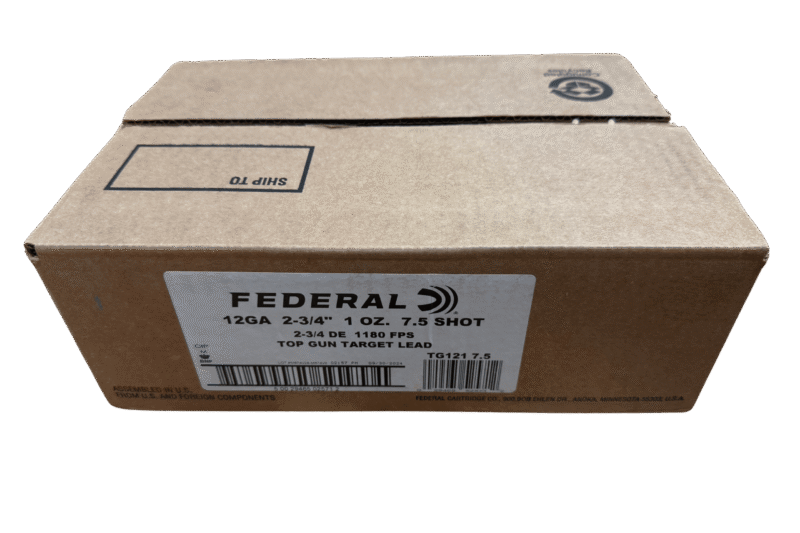 FEDERAL TOP GUN 12GA 1OZ #7.5 1180FPS CASE