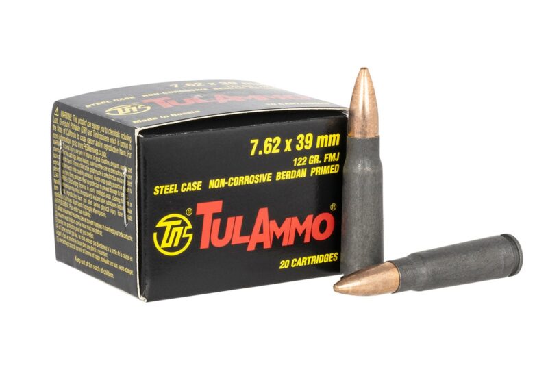 TULA 7.62X39 STEEL CASE 122GR FMJ AMMO 20RDS