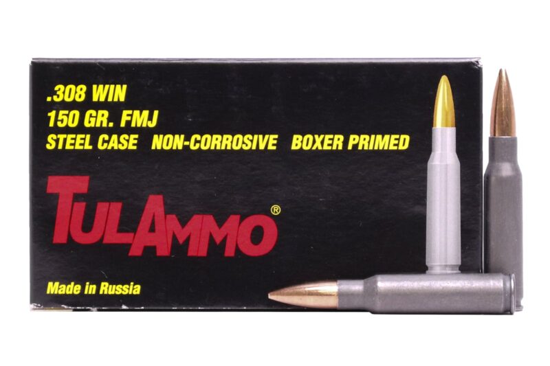 TULAMMO 308 WIN 150GR FMJ STEEL 20RDS