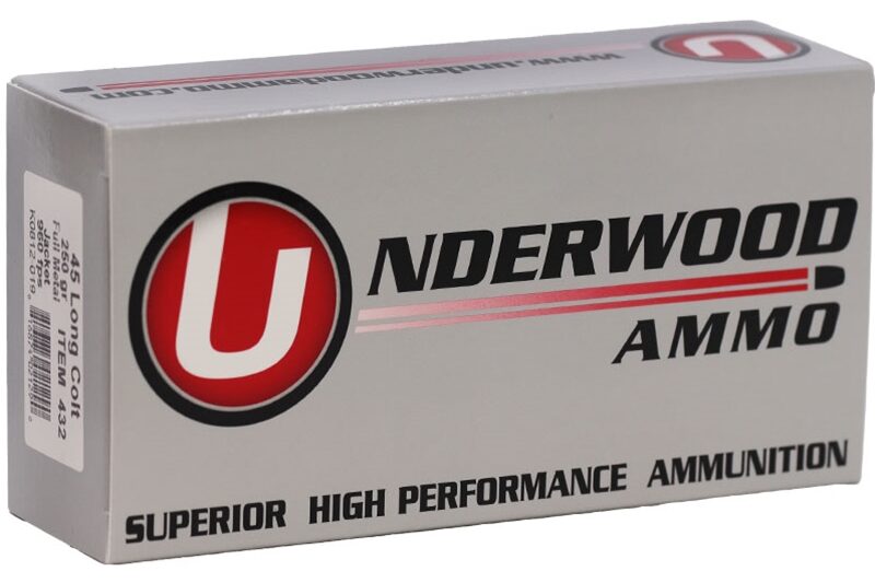 UNDERWOOD 45 COLT (LONG COLT) 250GR FMJ AMMO 20CT