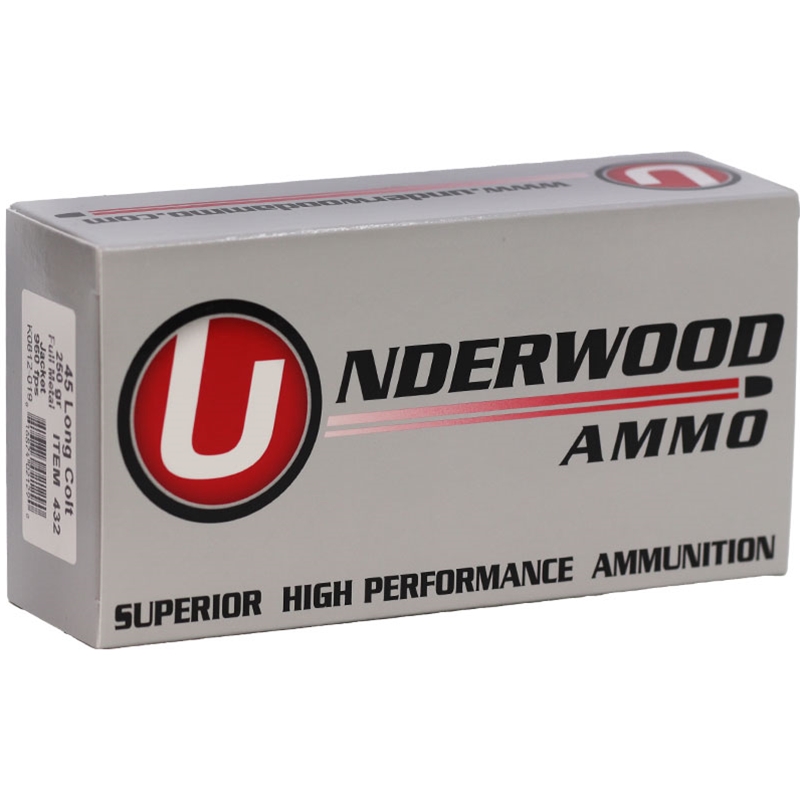 UNDERWOOD 45 COLT (LONG COLT) 250GR FMJ AMMO 20CT