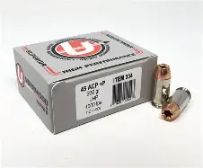 UNDERWOOD_45_ACP+P_255GR_CAST_FLAT_NOSE_AMMO_20CT UNDERWOOD 45 ACP+P 255GR CAST FLAT NOSE AMMO 20CT