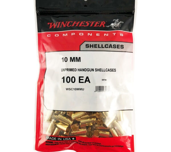 WINCHESTER 10MM UNPRIMED BRASS 100CT