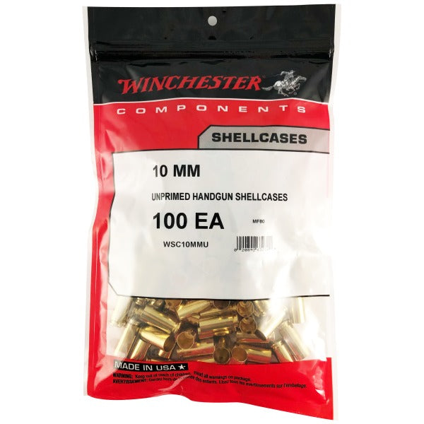 WINCHESTER 10MM UNPRIMED BRASS 100CT