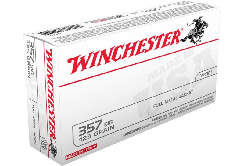 WINCHESTER 357 SIG 125GR FMJ AMMO 50RDS