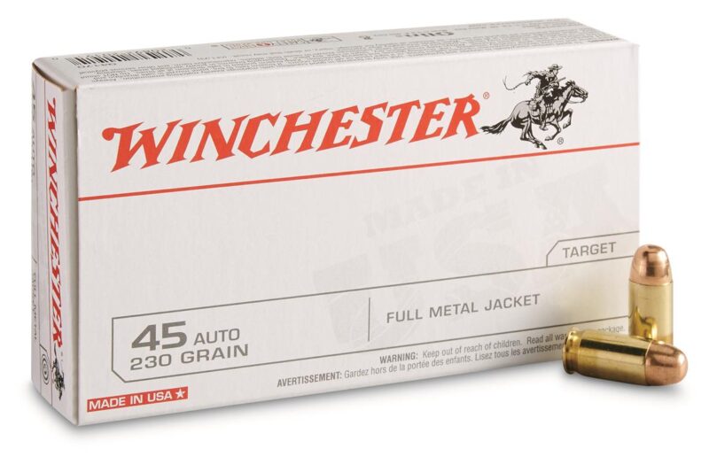 WINCHESTER 45ACP 230GR FMJ AMMO 50RDS
