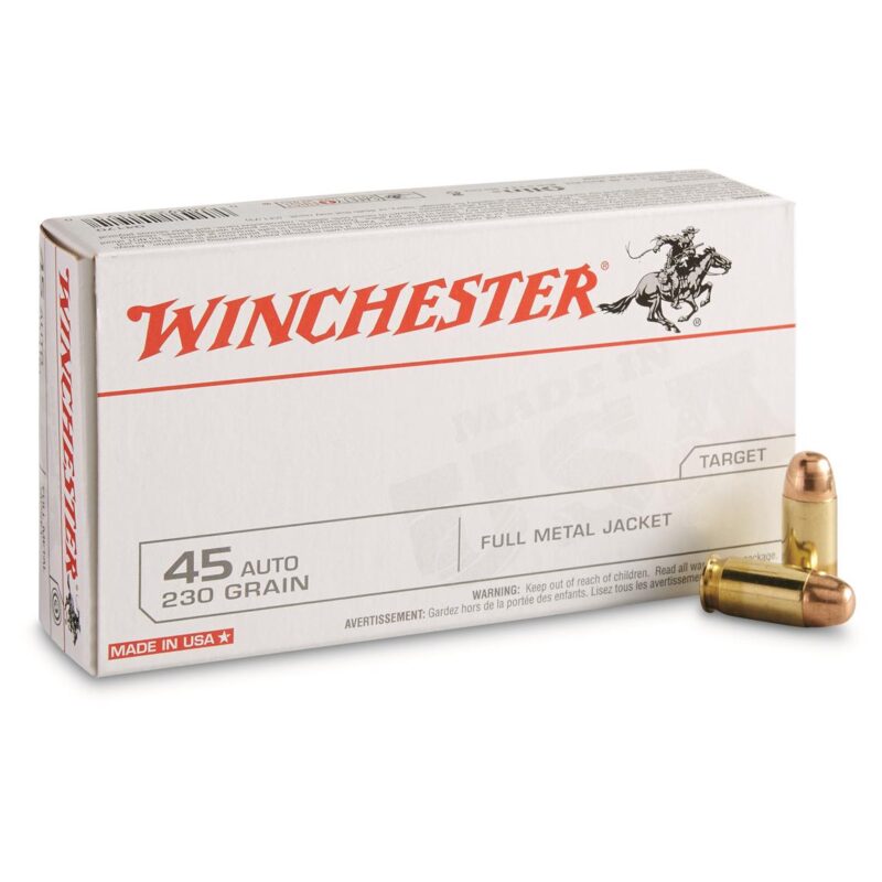 WINCHESTER 45ACP 230GR FMJ AMMO 50RDS