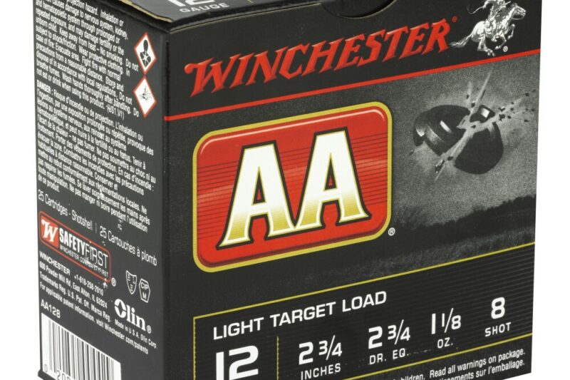 WINCHESTER AA LIGHT TARGET 12GA 2.75″ 1-1:8OZ 1145FPS #8 AMMO 25RDS WINCHESTER AA LIGHT TARGET 12GA 2.75" 1-1/8OZ 1145FPS #8 AMMO 25RDS
