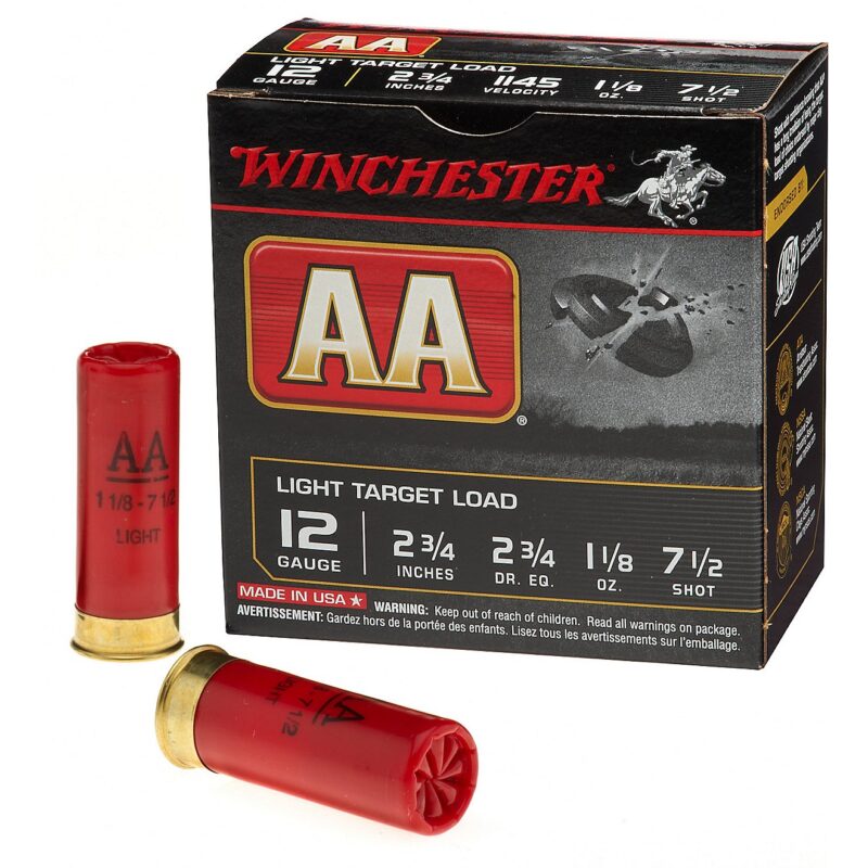 WINCHESTER AA PLUS TRAP LOADS 12GA 2-3/4" 1-1/8OZ 7.5 AMMO 25CT