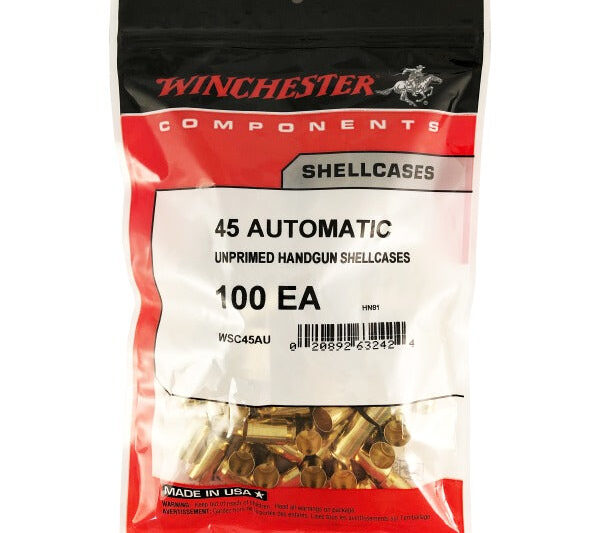 WINCHESTER BRASS 45 AUTO 100CT