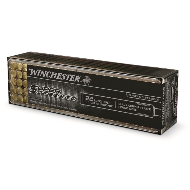 WINCHESTER SUPER SUPPRESSED 22LR 45GR LEAD-RN 100RD