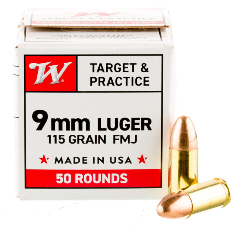 WINCHESTER 9MM LUGER 115GR FMJ 50RDS