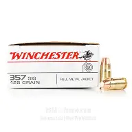 WINCHESTER 357 SIG 125GR FMJ AMMO 50RDS