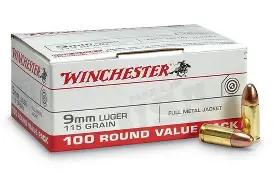 WINCHESTER 9MM 115GR FMJ 100CT