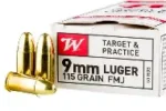 WINCHESTER 9MM 115GR FMJ 500CT