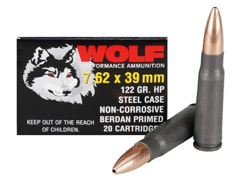 WOLF 7.62X39MM 122GR HP AMMO 20RDS