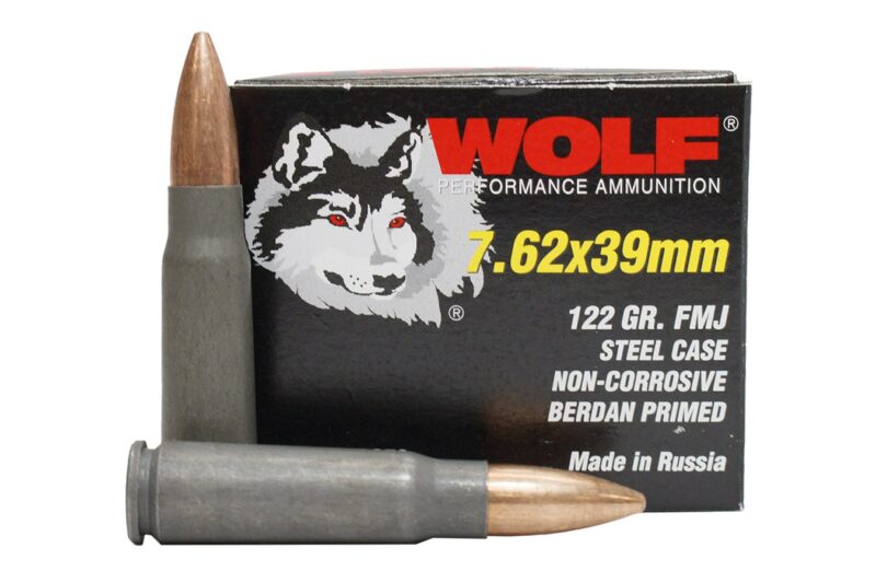 WOLF 7.62X39 122GR FMJ AMMO 20RDS