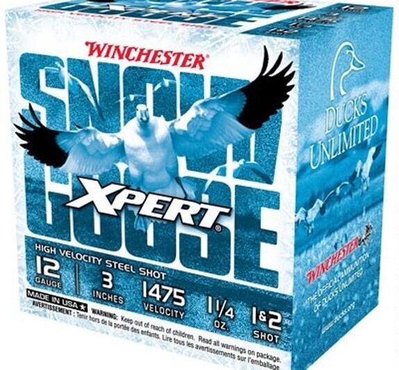 WINCHESTER XPERT SNOW GOOSE 12GA 3" 1-1/4OZ 1475FPS #1&2 AMMO 25RDS