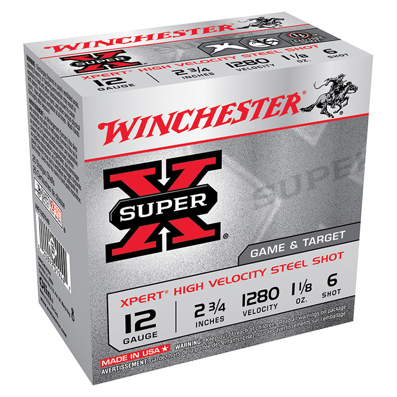 WINCHESTER XPERT STEEL 12GA 2.75" 1-1/8OZ #6 AMMO 250CT-CASE