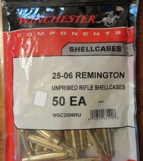 WINCHESTER 25-06 UNPRIMED BRASS 50CT