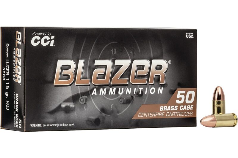 CCI BLAZER AMMO SUPER CARRY 115 FMJ BRASS 50CT