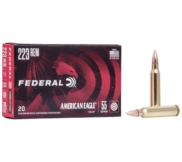 FEDERAL AMERICAN EAGLE 223 REM 55GR FMJ 20RD