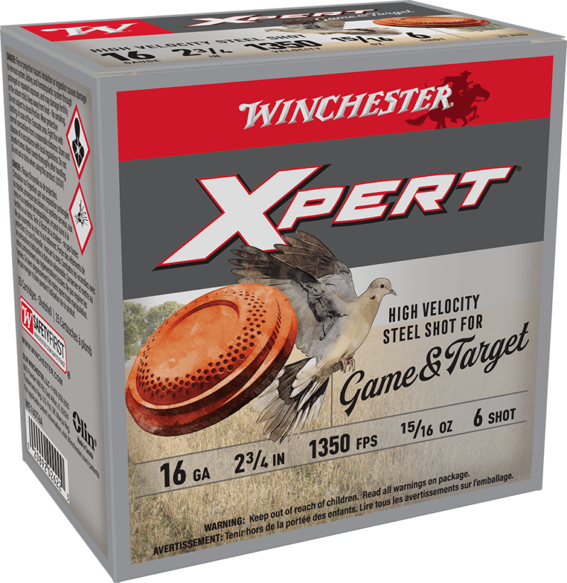 WINCHESTER SUPER X STEEL 16GA 2 3/4IN GAME TARGET SHOTSHELLS 250RDS