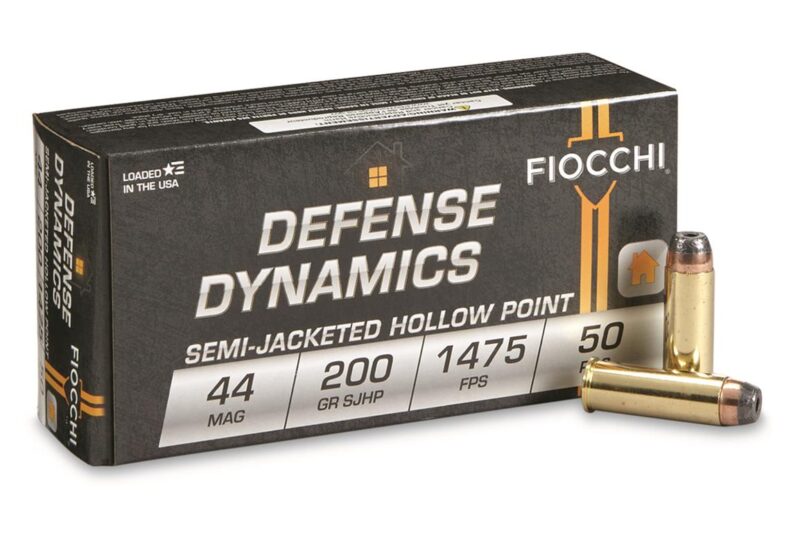 FIOCCHI DEFENSE DYNAMIC 44MAG SJHP 200GR 1475FPS 50RDS