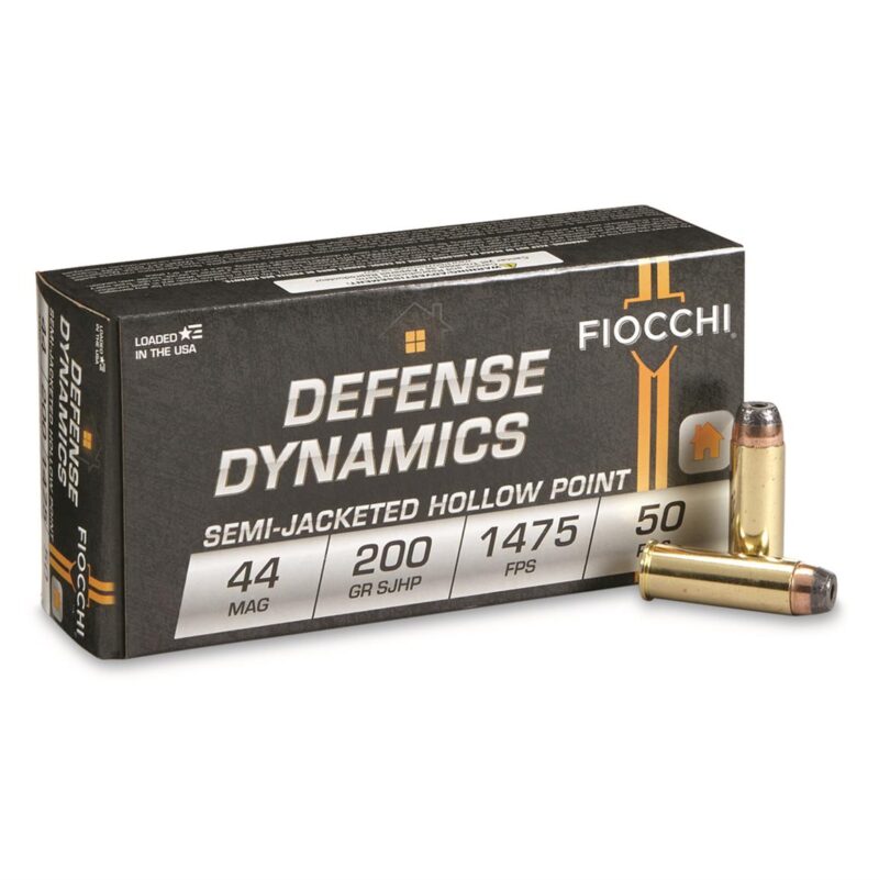 FIOCCHI DEFENSE DYNAMIC 44MAG SJHP 200GR 1475FPS 50RDS