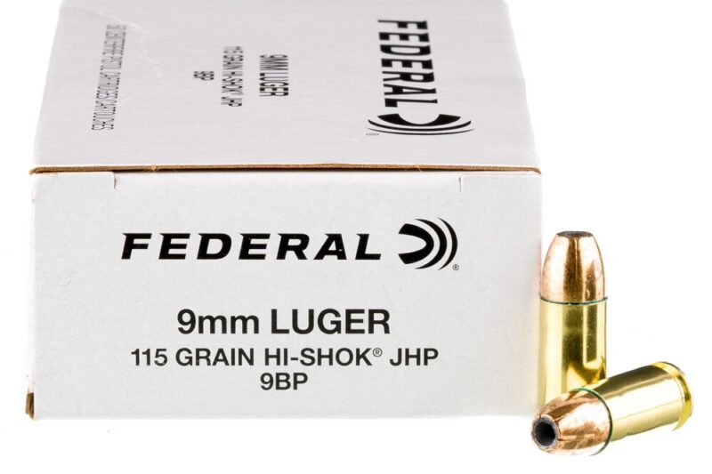 FEDERAL 9MM LUGER 115 HI-SHOK JHP FEDERAL 9MM LUGER 115 HI-SHOK JHP AMMO 50RDS