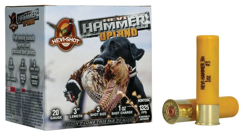 HEVI-SHOT HAMMER UPLAND 20GA 3” 1OZ 1325FPS #3 AMMO 25RDS HEVI-SHOT HAMMER UPLAND 20GA 3” 1OZ 1325FPS #3 AMMO 25RDS
