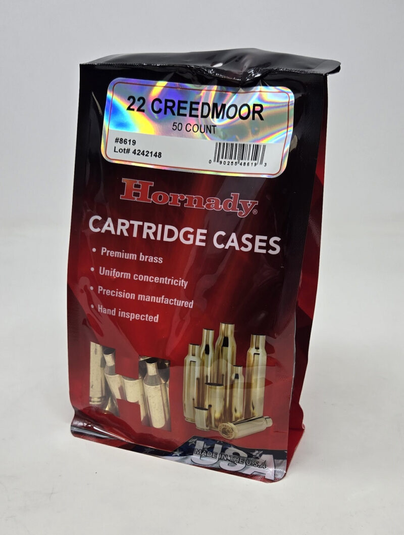 HORNADY 22 CREEDMOOR UNPRIMED BRASS 50CT