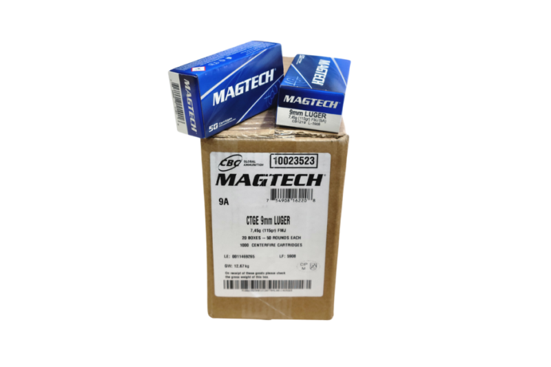 MAGTECH 9MM 115GR 50/BOX- 1CASE 1000CT