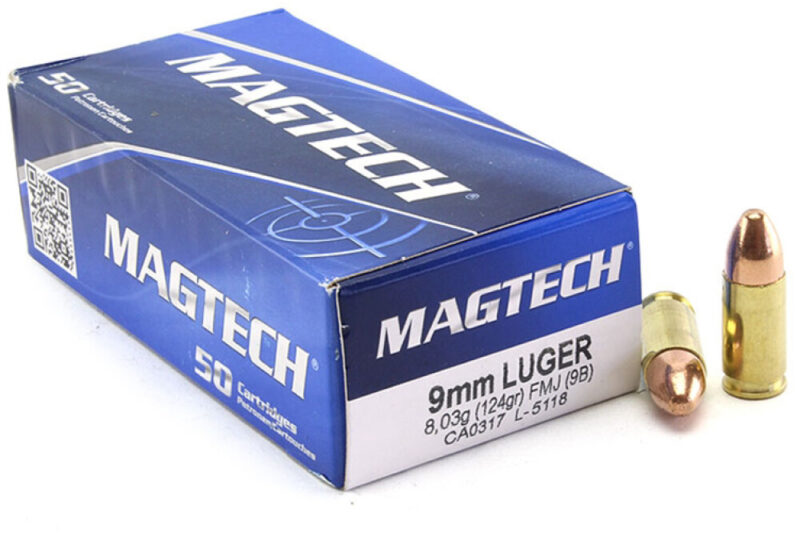 MAGTECH 9MM 124GR FMJ AMMO 50RDS