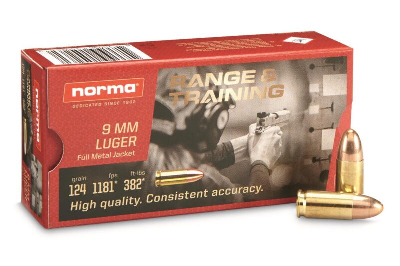 NORMA 9MM LUGER 124gr FMJ 50ct