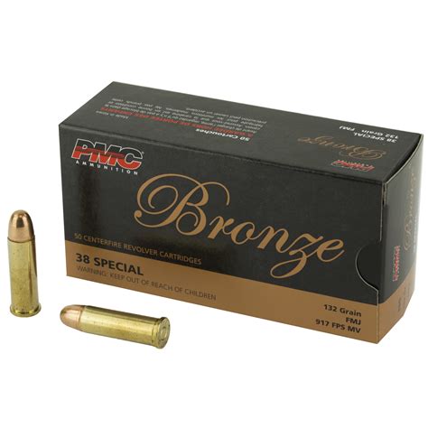 PMC 38 SPECIAL 132gr FMJ-RN 50ct PMC 38 SPECIAL 132GR FMJ-RN AMMO 50RDS
