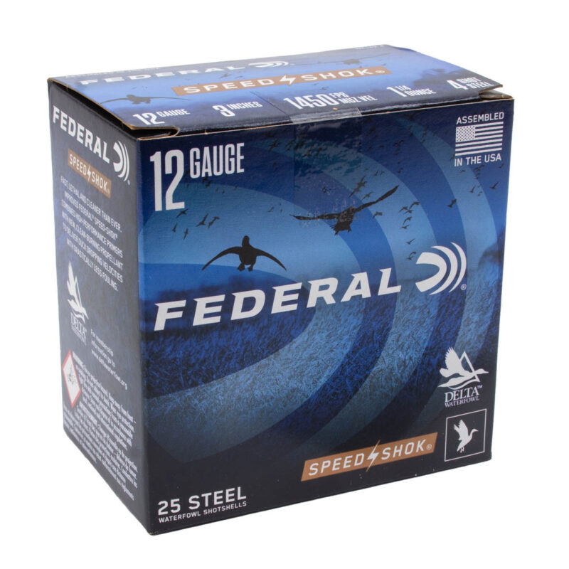 FEDERAL 12GA 3" 1 1/4oz 1450FPS STEEL #4 AMMO 25RDS